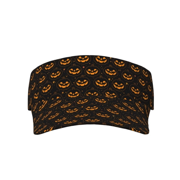 Bingfone Adjustable Empty Top Sun Visor for Women and Men-Halloween Pumpkins1