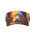 thumbnail image 1 of Bingfone Adjustable Empty Top Sun Visor for Women and Men-Rainbow Lamb Breakfast, 1 of 6
