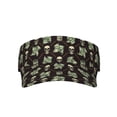 thumbnail image 1 of Bingfone Adjustable Empty Top Sun Visor for Women and Men-Skulls Gold Chains Dollar, 1 of 8