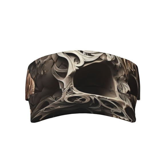 Bingfone Adjustable Empty Top Sun Visor for Women and Men-Vintage Pattern Flower Skull
