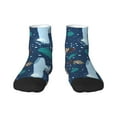 thumbnail image 1 of Bingfone Alpaca Astronaut In Space Design Patterned Men'S Women'S Casual Cotton Socks, 1 of 9