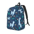 thumbnail image 1 of Bingfone Alpaca Astronaut in Space Print Canvas College Laptop Backpack, Large Capacity Lightweight College Bookbag Casual Daypack-Small, 1 of 5