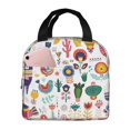 thumbnail image 1 of Bingfone Alpaca Flower Print Lunch Bag Insulated Lunch Box, Small Leakproof Cooler Food Lunch Containers Reusable High Capacity Lunch Tote Bags for Work, Travel, Outdoor, 1 of 5