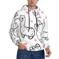 thumbnail image 1 of Bingfone Alpacas And Hearts Men'S Drawstring Hoodie Long Sleeve Pocket Sweatshirts-3x-Large, 1 of 9