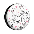 thumbnail image 1 of Bingfone Alpacas And Hearts Spare Tire Cover Weatherproof Universal Wheel Protectors For Rv Camper Travel Trailer Suv Truck 16 Inch, 1 of 9