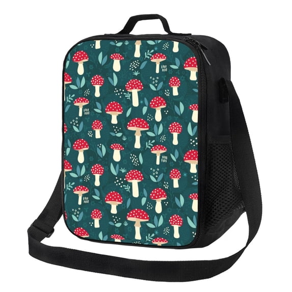 Bingfone Amanita Mushroom Reusable Insulated Lunch Bag Cooler For Work School Picnic Or Travel