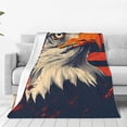thumbnail image 1 of Bingfone American Bald Eagle A Print Flannel Fleece Blanket Throw Blanket for Bed,Sofa,Couch,Travel,Camping(50"x40" ), 1 of 8