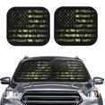 thumbnail image 1 of Bingfone American Flag Camo Print 2-Piece Sun Shade Front Windshield - Foldable Car Front Window Sunshades For Most Sedans Suv Truck - Large, 1 of 7