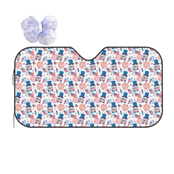 Bingfone American Gnomes Car Windshield Sun Shade Protector Keep Your Vehicle Cool Sun Shield Visor Cover Foldable-Small