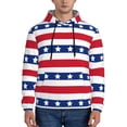 thumbnail image 1 of Bingfone American Patriotic Stars And Stripes Men'S Drawstring Hoodie Long Sleeve Pocket Sweatshirts-3x-Large, 1 of 9