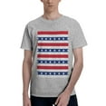 thumbnail image 1 of Bingfone American Patriotic Stars And Stripes Men'S Loose Fit Short-Sleeve Pocket T-Shirt, 1 of 7