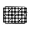 thumbnail image 1 of Bingfone Anchor Black Tartan Plaid Laptop Sleeve Case 13 Inch, 360° Protective Computer Carrying Bag, 1 of 9