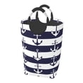 thumbnail image 1 of Bingfone Anchors Laundry Hamper,Large Canvas Fabric Lightweight Storage Basket Toy Organizer Dirty Clothes Collapsible, 1 of 6