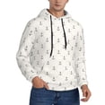 thumbnail image 1 of Bingfone Anchors Men's Drawstring Hoodie Long Sleeve Pocket Sweatshirts-X-Large, 1 of 6