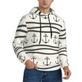 thumbnail image 1 of Bingfone Anchors and Ropes Men's Drawstring Hoodie Long Sleeve Pocket Sweatshirts-Large, 1 of 6