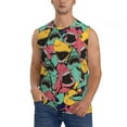 thumbnail image 1 of Bingfone Angry Shark Pattern Pattern Men's Tank Tops Workout Sleeveless Tee Shirts Running Beach Tanks for Men-Small, 1 of 8