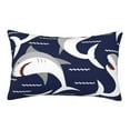 thumbnail image 1 of Bingfone Angry Shark Standard Size Pillowcase, Long Staple Pure Cotton Envelope Closure Pillow Cover,16"X24", 1 of 9