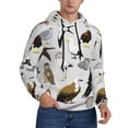 thumbnail image 1 of Bingfone Animal Bird Men's Drawstring Hoodie Long Sleeve Pocket Sweatshirts-Large, 1 of 6