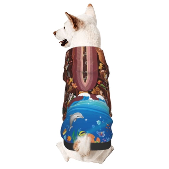 Bingfone Animals On Noah'S Ark2 Dog Clothes Hoodie, Pet Winter Coat,Puppy Sweatshirts For Small Dogs Boy Girl,Suitable For All Breeds-Small