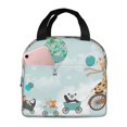 thumbnail image 1 of Bingfone Animals Riding Across The Sky Print Lunch Bag Insulated Lunch Box, Small Leakproof Cooler Food Lunch Containers Reusable High Capacity Lunch Tote Bags for Work, Travel, Outdoor, 1 of 6