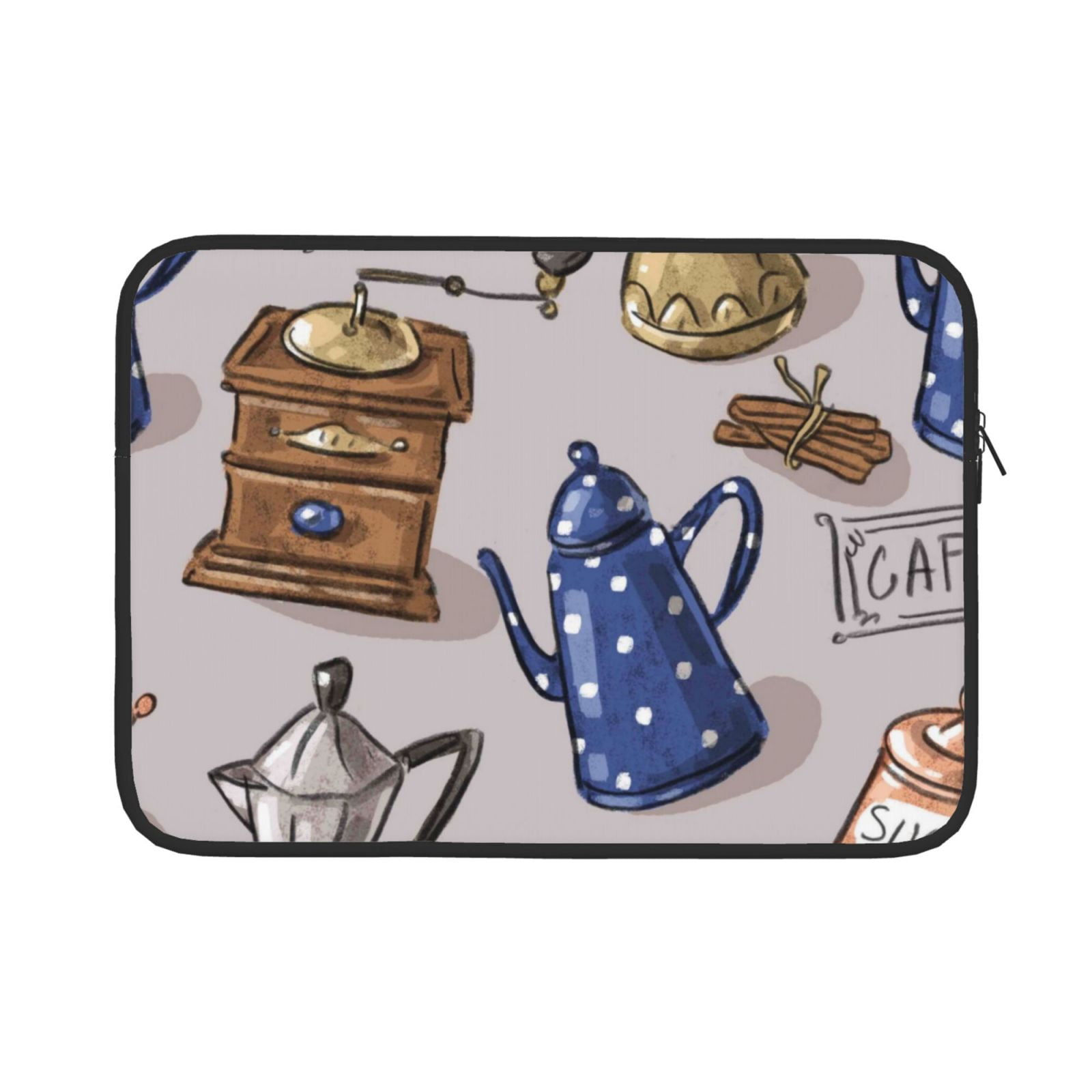 Teapot Computer Bingfone Antique Vintage Teapot Coffee Grinder Laptop Sleeve Case 13 ...