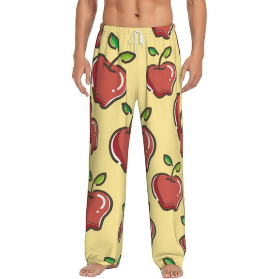 Bingfone Apple Mens All Over Print Sleep Pajama Pants-Small