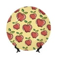 thumbnail image 1 of Bingfone Apple Print Bone China Dinner Decorative Plates,Handmade Ceramic Dinner Plate with Stand for Home Club-6in, 1 of 6