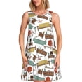 thumbnail image 1 of Bingfone Art Of Living Print Women's Sleeveless Dress, Loose Fit Summer Casual Dress, Comfortable and Lightweight Dress for Daily Wear, 1 of 7