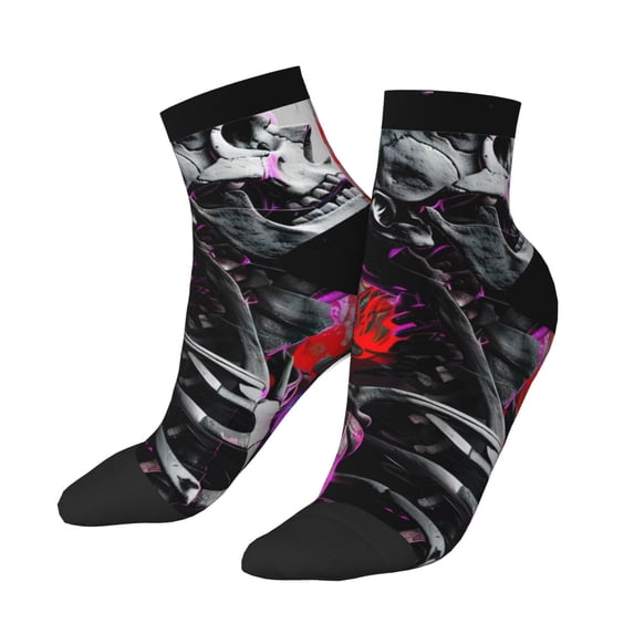 Bingfone Artistic Skull Design Patterned Men's Women's Casual Cotton Socks