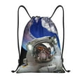 thumbnail image 1 of Bingfone Astronaut In Outer Space Drawstrings Backpacks Bags For Men Women Gym Drawstrings Bag, 1 of 9