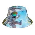 thumbnail image 1 of Bingfone Astronaut Tropical Dolphin Bucket Hat for Men Women,Packable Reversible Printed Sun Hats,Fisherman Outdoor Travel Hiking Beach Caps, 1 of 7