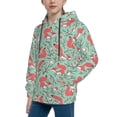 thumbnail image 1 of Bingfone Autumn Branches Fox and Mushrooms Pattern Youth Classic Hoodies Soft Hooded Pullover Sweatshirts for Girls and Boys, 1 of 1