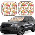thumbnail image 1 of Bingfone Autumn Harvest Truck Windshield Sun Shade 2-Piece Foldable Car Front Window Sunshade for Most Sedans SUV Truck - Small, 1 of 7