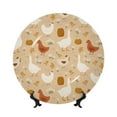 thumbnail image 1 of Bingfone Autumn and Thanksgiving Print Bone China Dinner Decorative Plates,Handmade Ceramic Dinner Plate with Stand for Home Club-6in, 1 of 6
