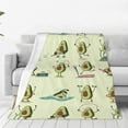 thumbnail image 1 of Bingfone Avocado For Exercise Print Flannel Fleece Blanket Throw Blanket For Bed,Sofa,Couch,Travel,Camping(80"X60"), 1 of 9