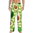 thumbnail image 1 of Bingfone Avocado Green Striped Mens All Over Print Sleep Pajama Pants-Xx-Large, 1 of 9