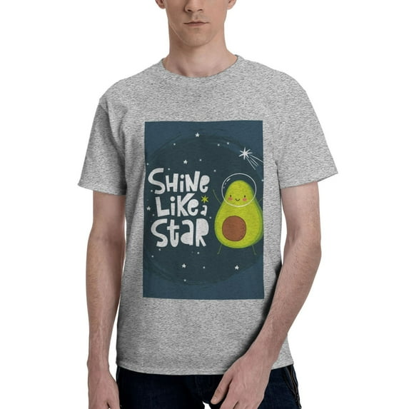 Bingfone Avocado In Space1 Men'S Loose Fit Short-Sleeve Pocket T-Shirt