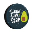 thumbnail image 1 of Bingfone Avocado In Space1 Spare Tire Cover Weatherproof Universal Wheel Protectors For Rv Camper Travel Trailer Suv Truck 14 Inch, 1 of 9