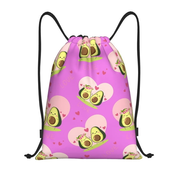 Bingfone Avocado Lovers Drawstrings Backpacks Bags For Men Women Gym Drawstrings Bag