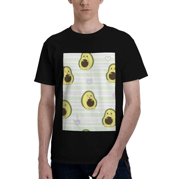 Bingfone Avocado Of A Hear Men'S Loose Fit Short-Sleeve Pocket T-Shirt
