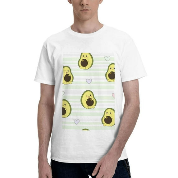 Bingfone Avocado Of A Hear Men'S Loose Fit Short-Sleeve Pocket T-Shirt