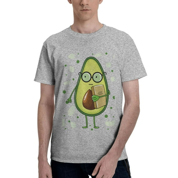 Bingfone Avocado With Glasses Men'S Loose Fit Short-Sleeve Pocket T-Shirt