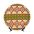 thumbnail image 1 of Bingfone Aztec Print Bone China Dinner Decorative Plates,Handmade Ceramic Dinner Plate with Stand for Home Club-6in, 1 of 6