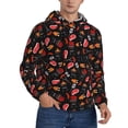 thumbnail image 1 of Bingfone BBQ Men's Drawstring Hoodie Long Sleeve Pocket Sweatshirts-4X-Large, 1 of 6