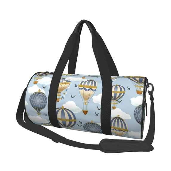 Bingfone Balloon Vintage Print Gym Duffle Backpack for Men Women,Travel Weekender Carry-On Bags with Detachable Back Pack Straps for Traveling Overnight Climb Sports