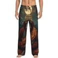 thumbnail image 1 of Bingfone Banana Leaf Meditating Gorilla Mens All Over Print Sleep Pajama Pants-Small, 1 of 5
