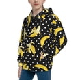 thumbnail image 1 of Bingfone Banana Pattern Youth Classic Hoodies Soft Hooded Pullover Sweatshirts for Girls and Boys, 1 of 6