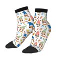 thumbnail image 1 of Bingfone Barbecue Gnomes Design Patterned Men's Women's Casual Cotton Socks, 1 of 5