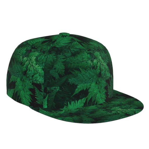 Bingfone Baseball Cap,Snapback Trucker Hat for Men & Women with Adjustable-Green Leave Fern