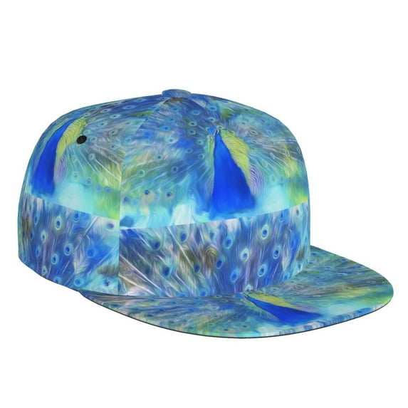 Bingfone Baseball Cap,Snapback Trucker Hat for Men & Women with Adjustable-Peacock
